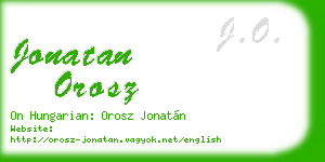 jonatan orosz business card