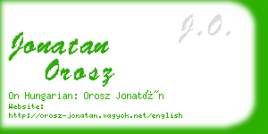 jonatan orosz business card